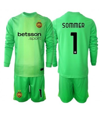 Inter Milan Yann Sommer #1 Målvakt Tredje Tröja Barn 2025-26 Långärmad (+ Korta byxor)